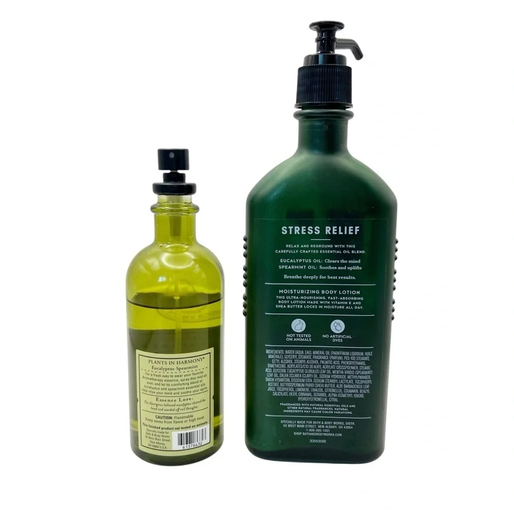Bath & Body Works Aromatherapy Eucalyptus Spearmint Set - Lotion and Body Spray
